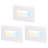 White Integrated LED Metal Step Light Pack