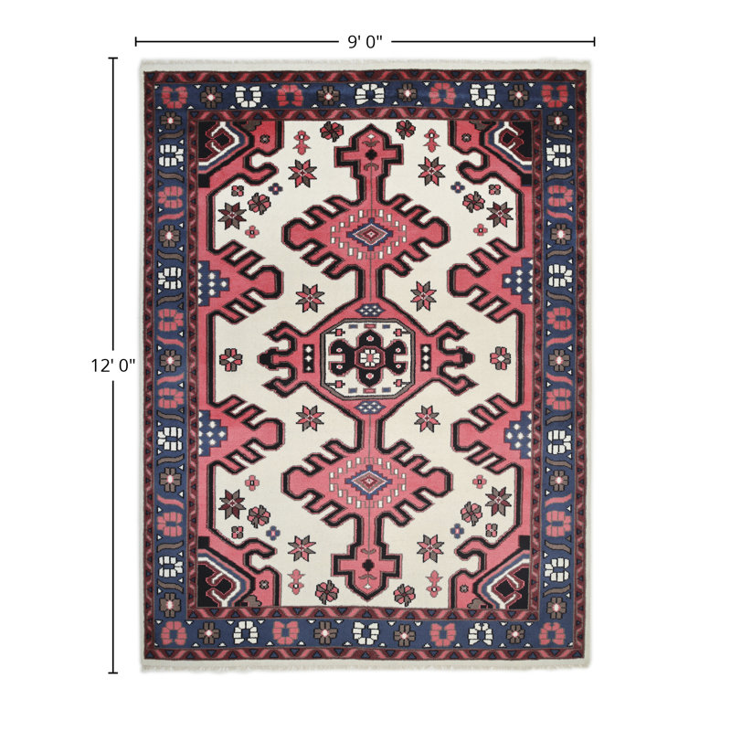 Hamadan Hand Knotted Area Rug, Rectangle 9' x 12'