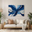 «Lyrical Abstraction 38», art mural en métal bleu-1772934732