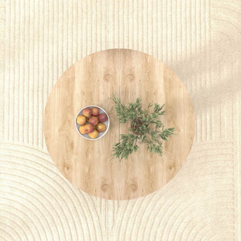 Table de salle à manger pour cuisine Farmhouse, Blanc, Chêne
