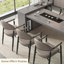 Chaise d'appoint moderne à dossier solide gris (ensemble de 2)