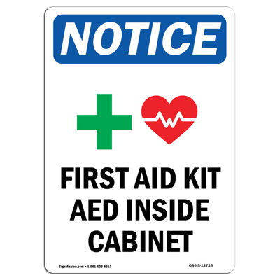 First aid Kit AED Sign