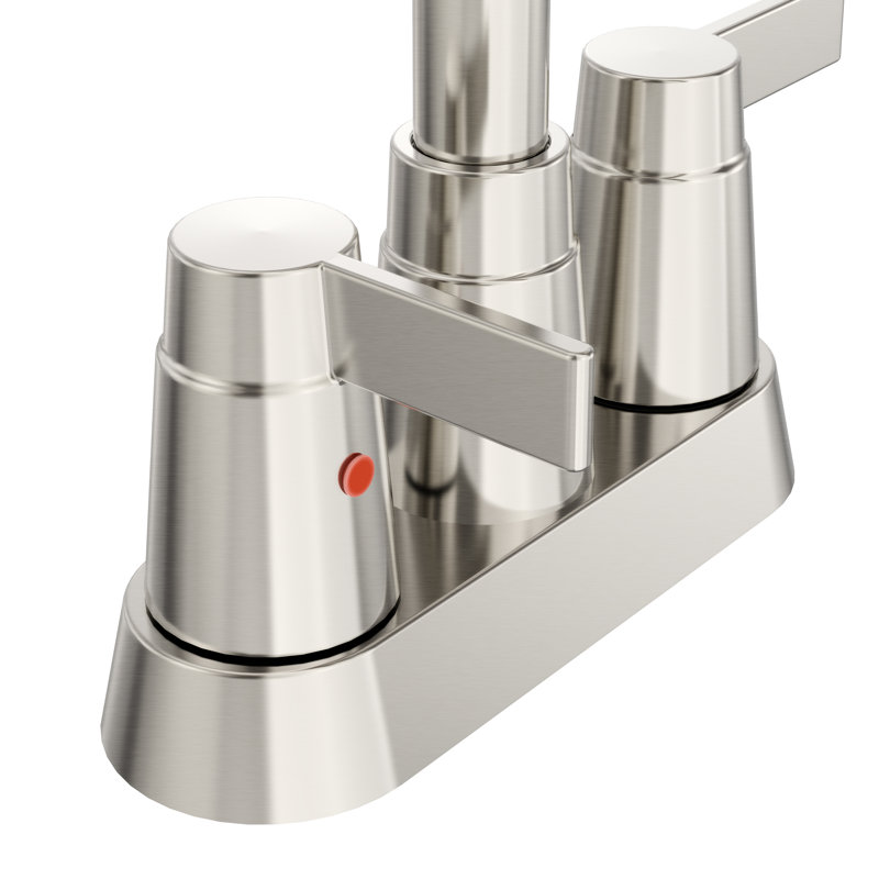 Centerset 2-handle Bathroom Faucet with Drain Assembly