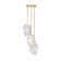 Luminaire suspendu en laiton 3 lumières Heera