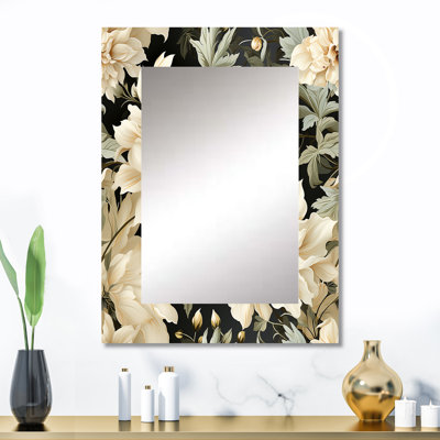 Ethereal Rococo Flourish Victorian Pattern - Floral Mirror Wall Decor