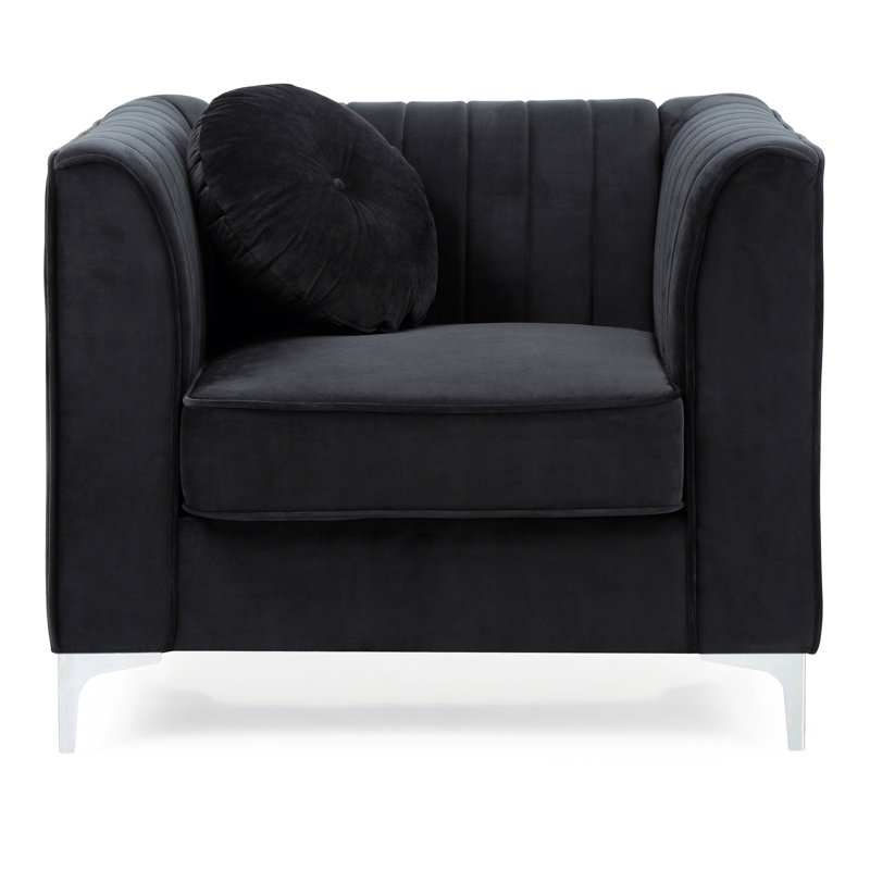Fauteuil incliné noir élégant Sleek, Black