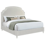 East Camden Upholstered Linen Scalloped Bed