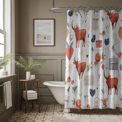 Heart Cow - Premium Shower Curtain
