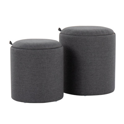 Tray Contemporary Nesting Ottoman Set