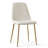 Set of 6 Chenille Upholstered 19.5" Seat Height Gold Dining Chair-143217015