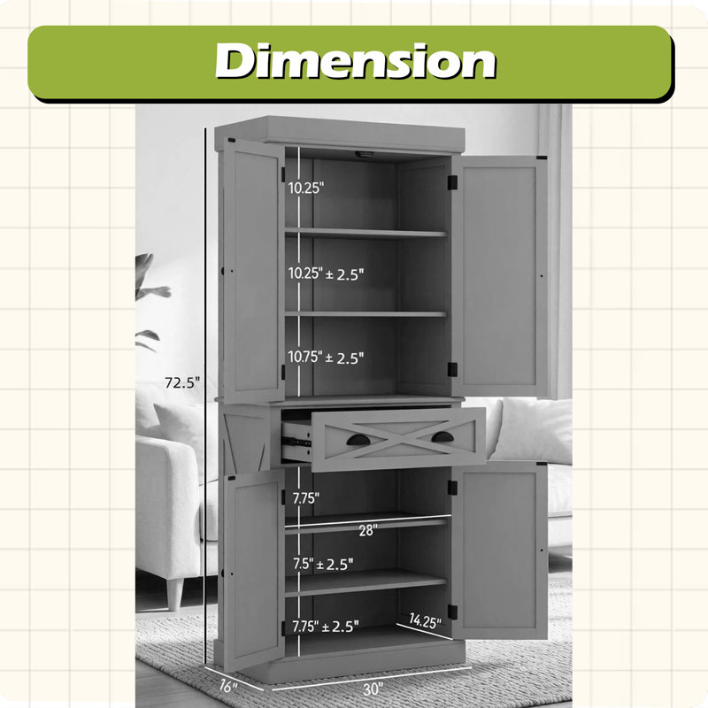 Large Storage Cabinet,Pantry Storage Cabinet