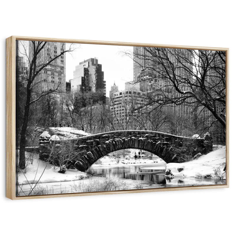 Central Park BW, Cadre flottant en bois naturel, 40 po x 27 po