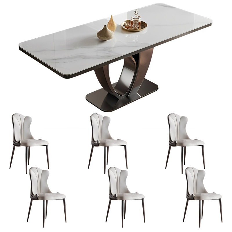 Ensemble de table et de chaises rectangulaires Home Rock, H 29,52 po x L 62,99 po x l 33,46 po