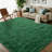 Shag Area Rugs for Living Room, 6x9 ft Soft Fluffy Rugs for Bedroom, Nursery, Kids Room Home Decor, Dark Green-2071475025