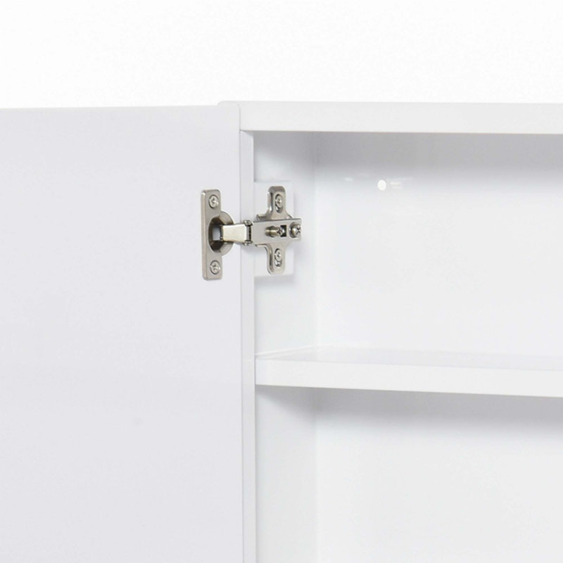 Organisateur de rangement mural Devory, armoire de salle de bain avec miroir, armoire à pharmacie avec cadre en acier