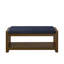 Banc d'appoint de 40 po avec étagère à chaussures inférieure, banc de siège rembourré pour le salon, banc de bout de lit compact moderne avec rangement pour siège de chambre à coucher, coussin amovible, l 40 po - bleu marine