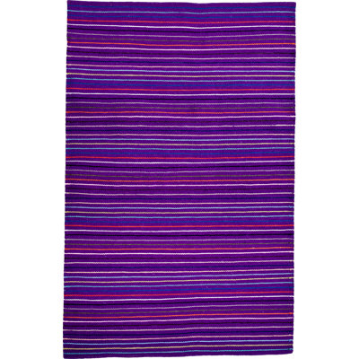 Deason Striped Wool Hand Woven Area Rug