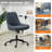 Linen Armless Swivel Task Chair with Tilting Rock and Adjustable Seat Height , Dark Gray-27295847