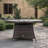 Areefa 28"H x 53"W Round Wicker Propane Fire Pit Table-1267024365
