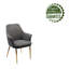 46.5cm H Velvet Upholstered Armchair in Grey-1876220892