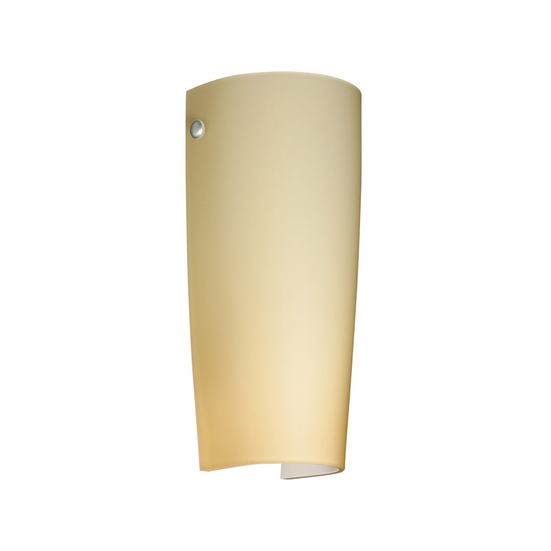 Plafonnier encastré 1 lumière Sasha II, Nickel poli, Ambre mat, DEL