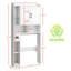 Armoire de rangement au-dessus de la toilette-1497653729