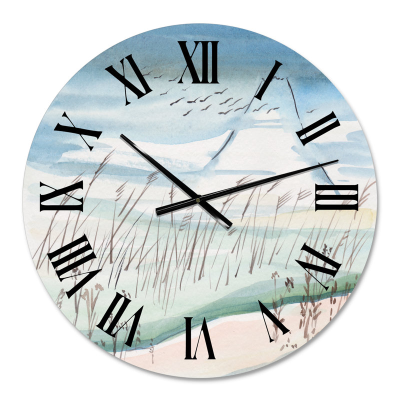 Cranes survolant la montagne enneigée - Horloge murale traditionnelle, Petit