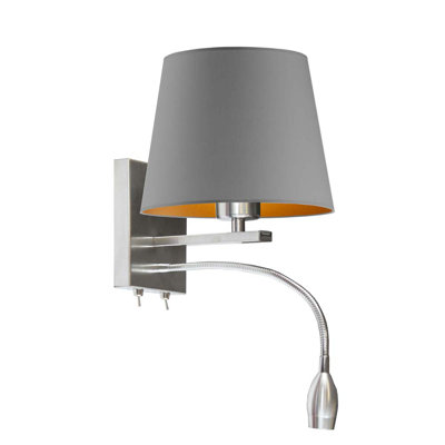 Zeller Steel LED Armed Sconce