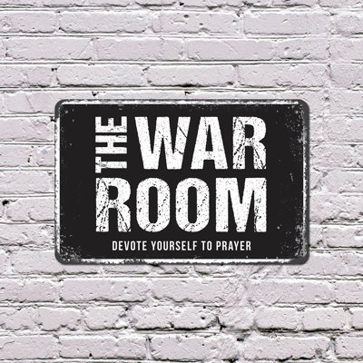 War Room 8 Inch x 12 Inch Plastic Sign