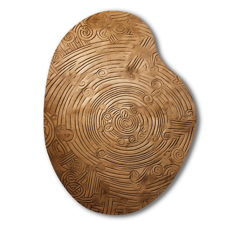Tenesha - Boho, plume de poire, art mural asymétrique en métal, H 38 po x l 28 po