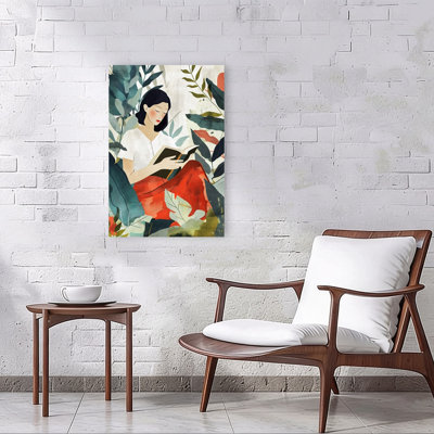 Serene Garden Reading Peaceful Serene Tranquil Nature Landscape Wall Art