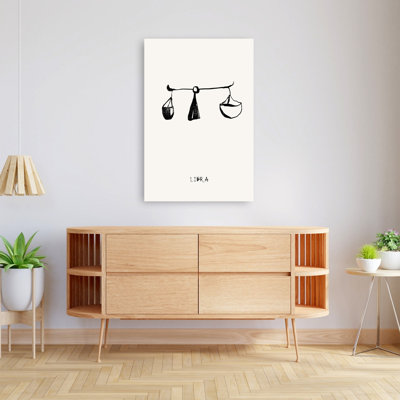 Libra Balance Scale Minimalist Abstract Wall Art