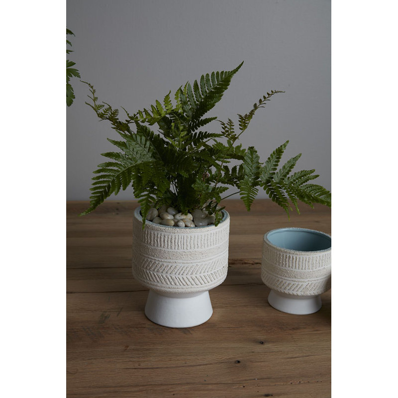 Pot à fleur en céramique, H 4,25 po x l 4,5 po x P 4,5 po