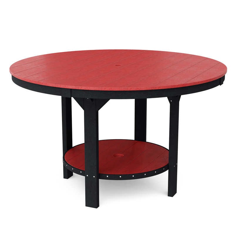 Heritage 60" Pub Table, Cardinal Red/Black