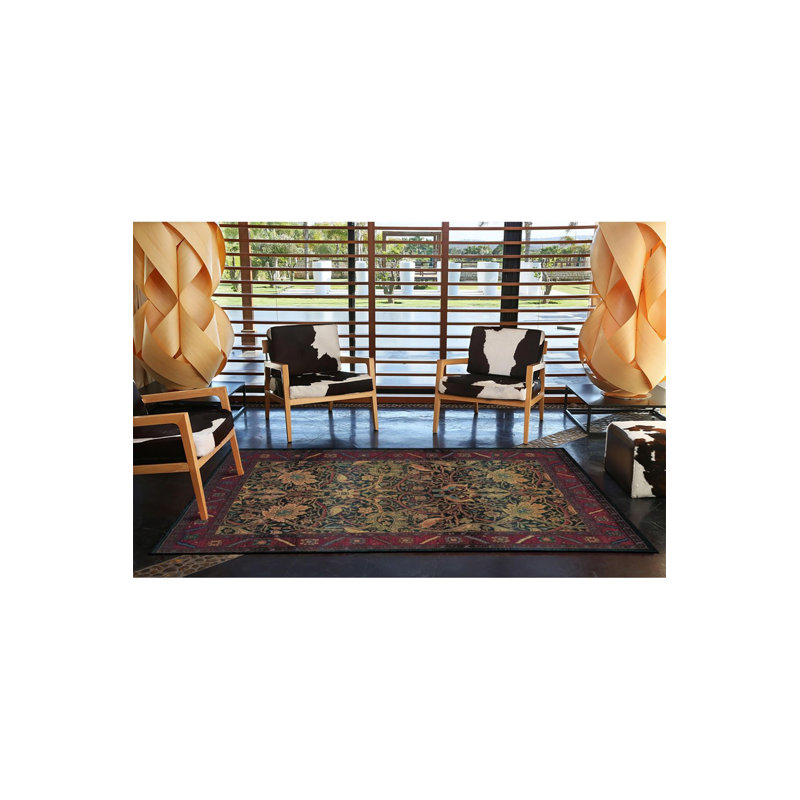 Tapis décoratif lavable à la machine Beige Traditional Ivy, Tapis de couloir 2 pi 6 po x 9 pi 10 po
