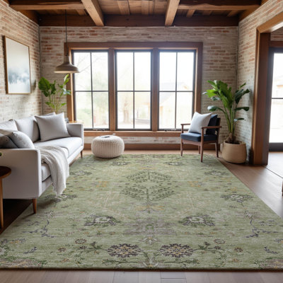 Tapis floral Gurubaksh AMF1156 lavable à la machine de qualité supérieure
