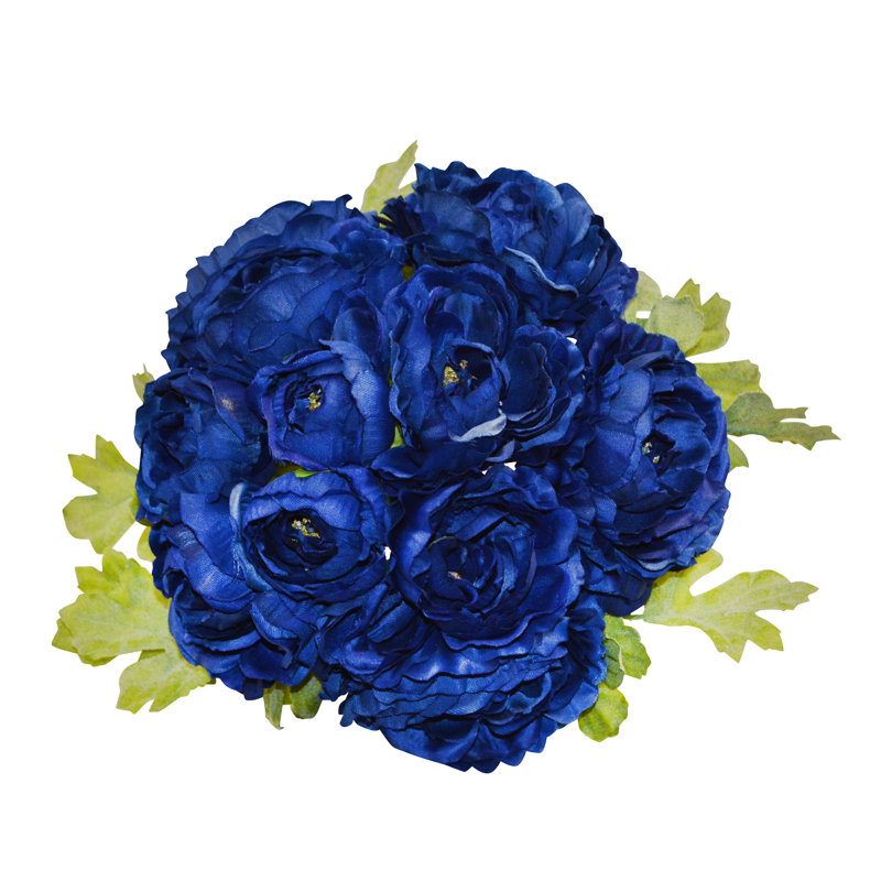Centre de table 11 "Bouquet de renoncules , Bleu royal