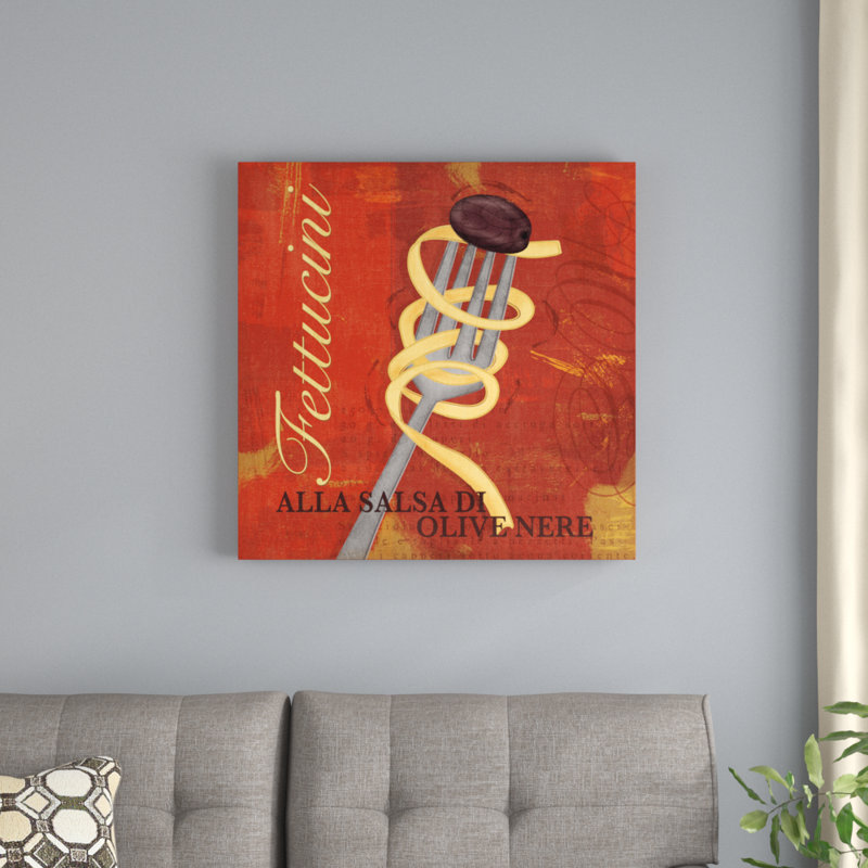 Fettucini 1 Piece Wall Art on Canvas, 76cm H x 76cm W x 3.8cm D