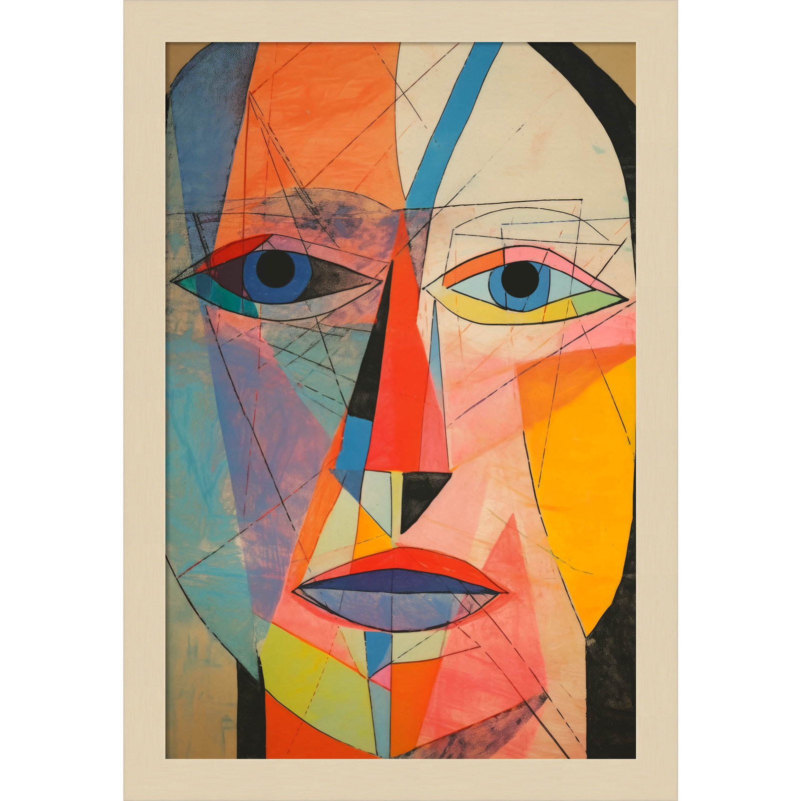 The Face by Treechild, Brown, 17" H x 12" W
