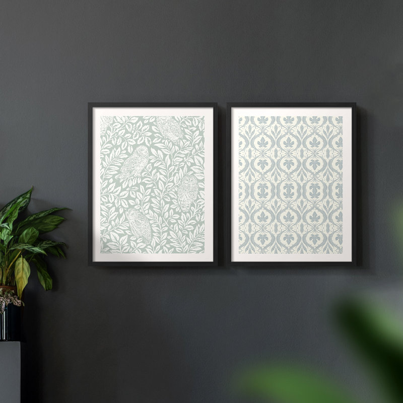 «Vintage Abstract VI», 2 pièces, Noir, H 10 po x l 16 po