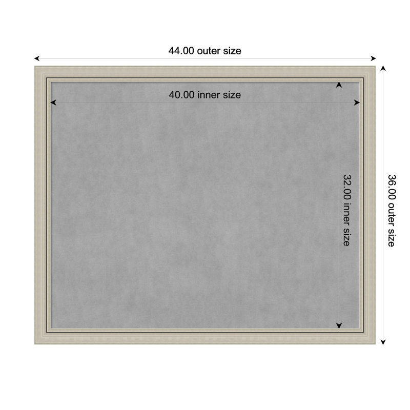 Tableau d'affichage mural en bois magnétique, H 36 po x l 44 po