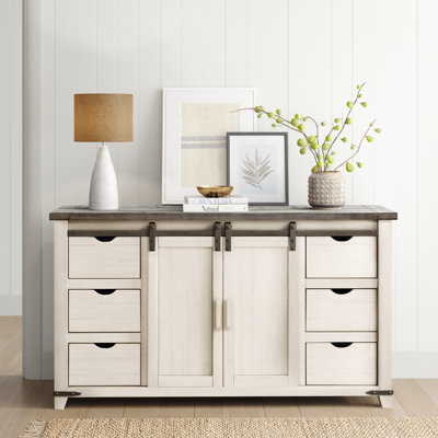 Karley 60 " W Pine Solid Wood Credenza