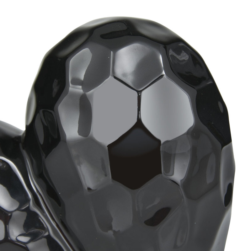 Almera Abstract Figurines & Sculptures, Black, 7.8" H x 7.95" W x 4.15" D