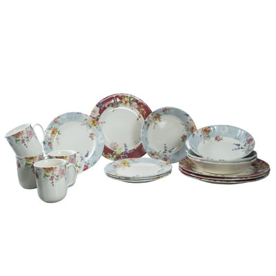 Royal Piece Porcelain China Dinnerware Set - Service for 6