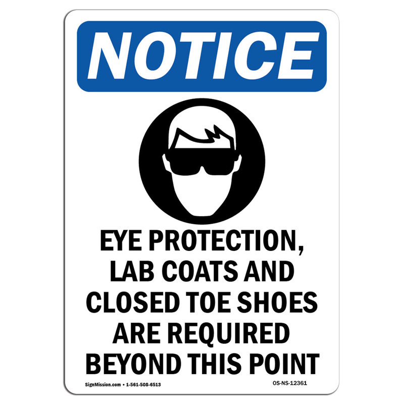Eye Protection Lab Sign