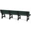  Banc de parc de 8 pieds en bois de charbon Aspen - Bois 100% recyclé durable | Siège d'extérieur résistant aux intempéries, écologique et confortable pour les parcs, les jardins et les patios (vert)-1423205673