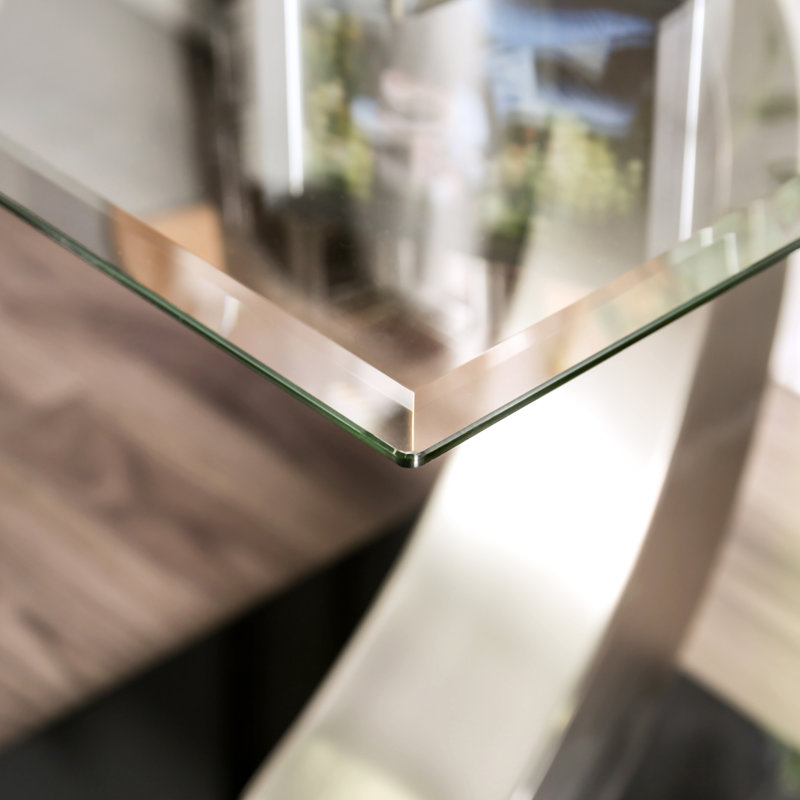 Natalia Glass Top End Table