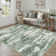 Sarah Modern Abstract Machine Washable Area Rug with Non-Slip Backing