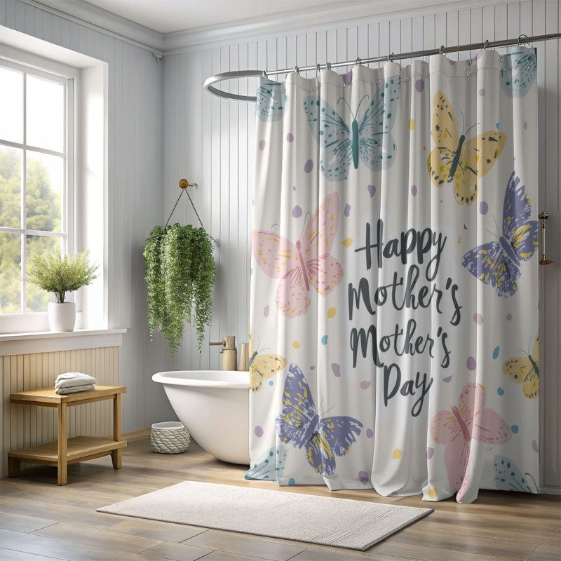 Rideau de douche Premium Mother's Blessings, H 74 po x l 71 po