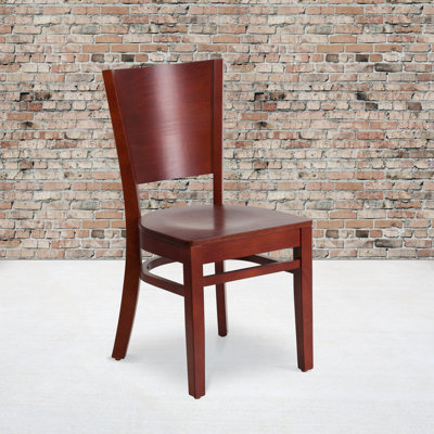 Kadircan Solid Back Wooden Restaurant Chair